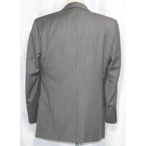 Jos A Bank Gray Wool Herringbone 2 Button Blazer Sport Coat Jacket Mens Size 43L - Picture 5 of 9